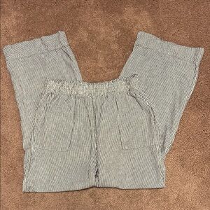 Time and Tru Black and White Striped Wide Leg Pants